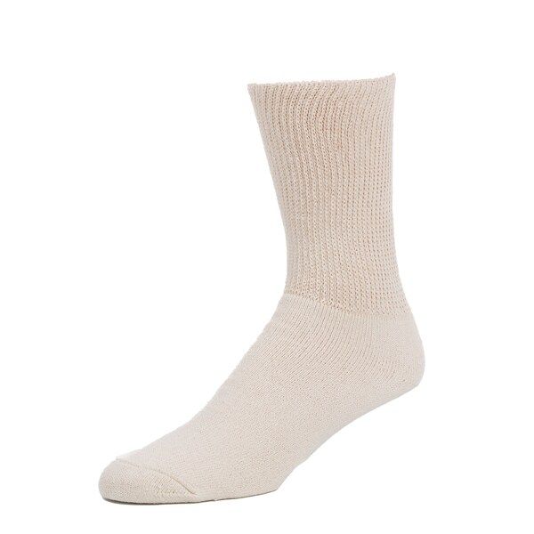 Railroad Sock Women's HealthTrak Therapeutic Crew Socks, Size 5-10, Natural, 2PK - 634 NA