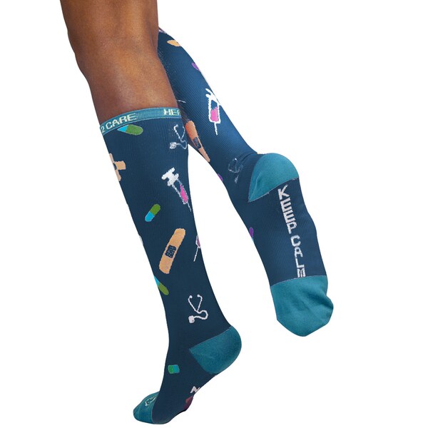 Zayaan Health Here 2 Care Compression Socks, Black, PR - BLZH-CSHN-6B
