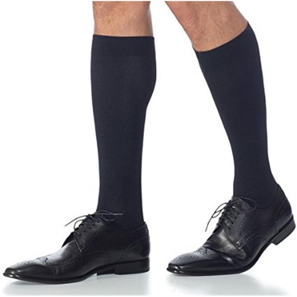 Sigvaris Midtown Microfiber 822CMSM99-S 20-30 mmHg Calf With Grip- Medium- Short - Black - 822CMSM99/S