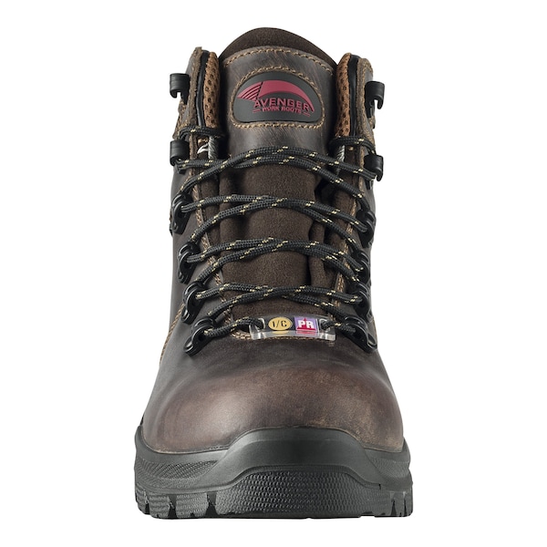 Avenger Safety Footwear Men Carbon Nano-Fiber Toe FOUNDATION CN PR, MENS PR, Brown, 16, Wide - A7401-16W