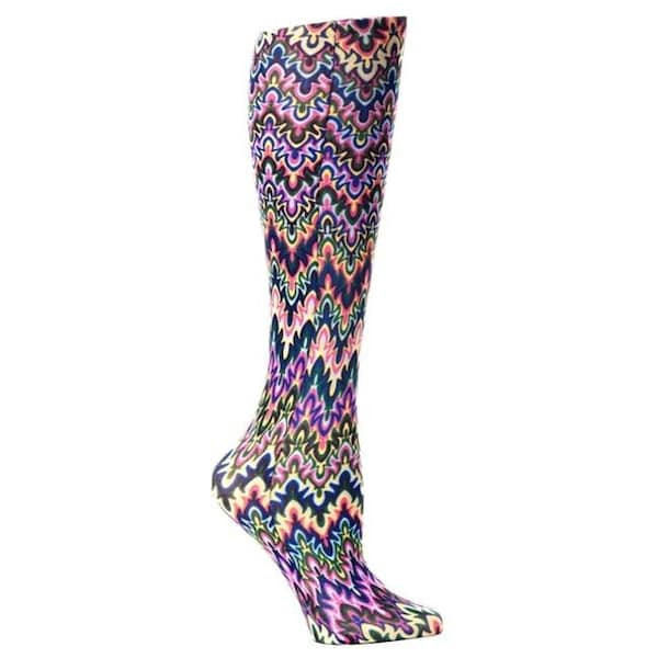 Celeste Stein Celeste Stein CMPS2-1671 15-20 mmHg Blue Fleur Missoni Therapeutic Compression Sock - Women - CMPS2-1671