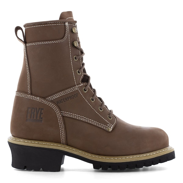 Frye Supply Men's 5 Steel Toe 8 in Logger Work Boot, Dark Brown, 13, W, FR40202 - FR40202