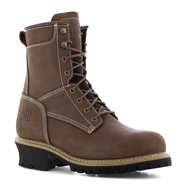 Frye Supply Men's 5 Steel Toe 8 in Logger Work Boot, Dark Brown, 13, W, FR40202 - FR40202
