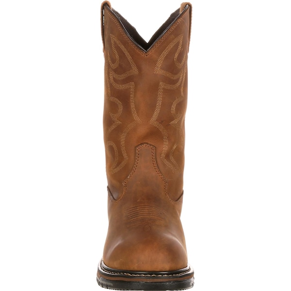 Rocky Original Ride Branson, Men's Waterproof Western Roper Boots, 10.5 W, Leather, 10 in Height - FQ0002733
