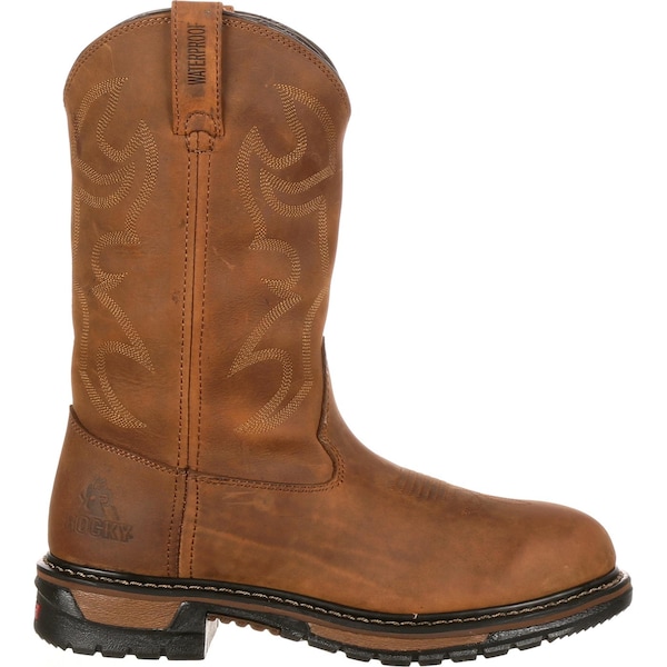 Rocky Original Ride Branson, Men's Waterproof Western Roper Boots, 10.5 W, Leather, 10 in Height - FQ0002733