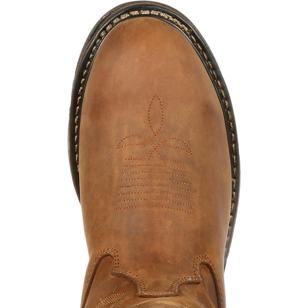 Rocky Original Ride Branson, Men's Waterproof Western Roper Boots, 10.5 W, Leather, 10 in Height - FQ0002733