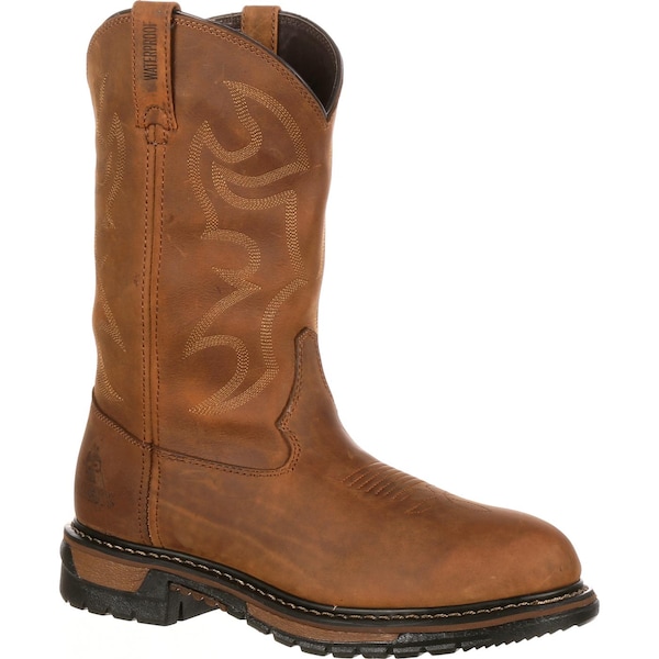 Rocky Original Ride Branson, Men's Waterproof Western Roper Boots, 10.5 W, Leather, 10 in Height - FQ0002733