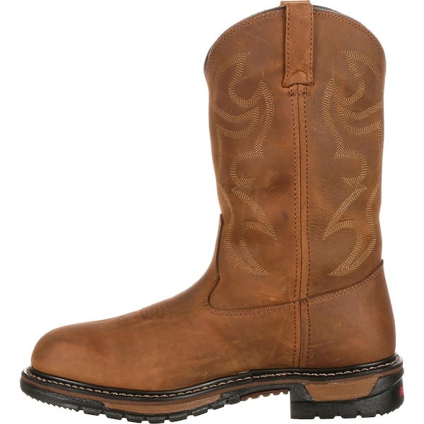 Rocky Original Ride Branson, Men's Waterproof Western Roper Boots, 10.5 W, Leather, 10 in Height - FQ0002733