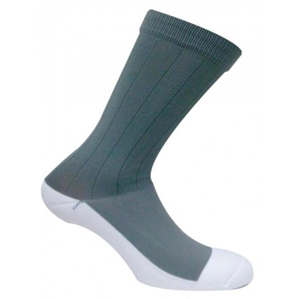 Caresox CSD 0356 Dress Classic Crew Compression Drystat Socks- Grey - Extra Large - CSD0356_GR_XLG