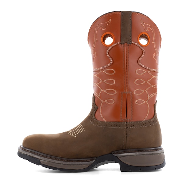 Frye Supply Western Boot, 11.5 M, 5 H, Brown and Burnt Orange - FR40102