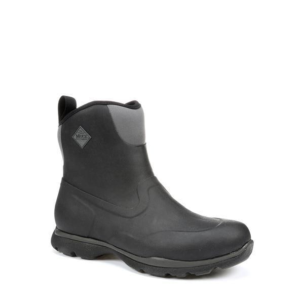 Muck Boot Co Men's Excursion Pro Mid Rubber Boot, Plain Toe, 8 in Height, Black, 14 - FRMC-000-GRY-140