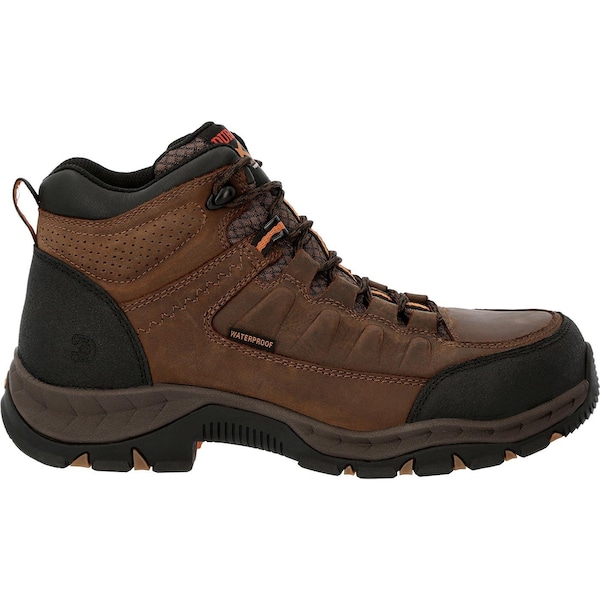 Durango Men's Waterproof Hiker Boot, 11.5 W, Alloy Toe, 5 in H, Rodeo Tan, DDB0363 - DDB0363