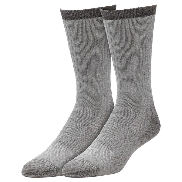 Railroad Sock Men's Merino Wool Crew Socks, Size 6-12 M, Grey, 1PR - 2965 GY