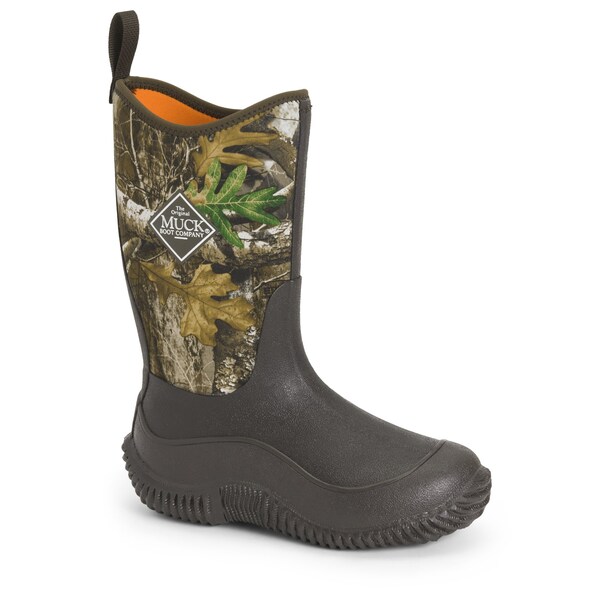 Muck Boot Co Youth Hale Kids Rubber Boot, Plain Toe, 12" Height, RealTree Edge, 12 - KBH-RTE-RTR-120