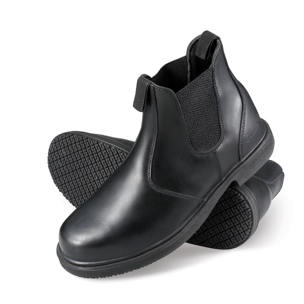 Shoe Supreme Mens SlipResistant Twin Gore Wide Work Boot Black Size 75 - SH1772224