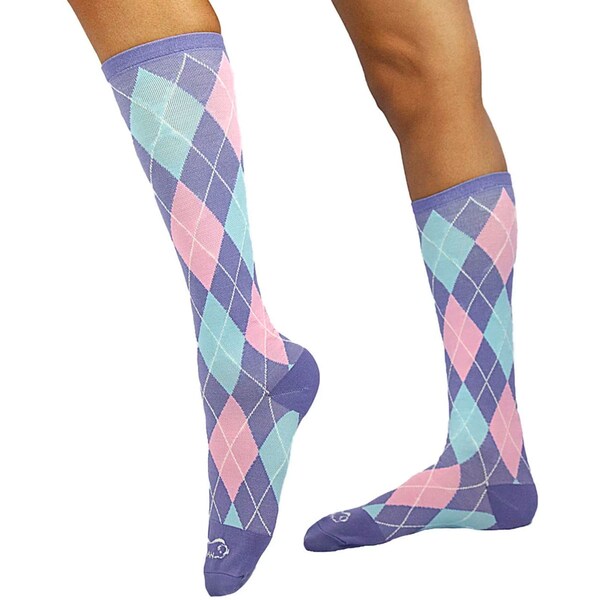 Zayaan Health Argyle Compression Socks, Pink, PR - BLZH-CSARG-2P