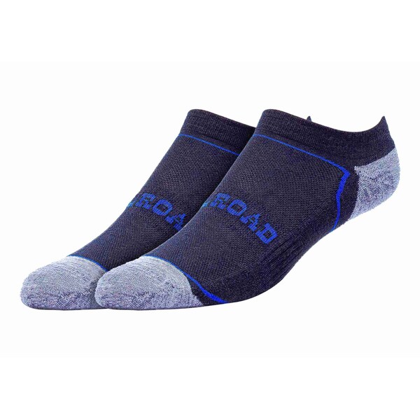 Railroad Sock Outdoor No Show Socks, Size 6-12 M, Black/Blue, 2PK - OD211NSBL