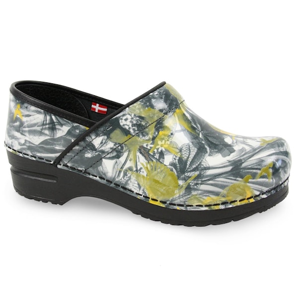 Sanita FLYWAY Women's Open Back Clog in Vintage Floral Print, Size 4.5-5, PR - 478606-007-38