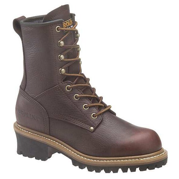 Carolina Shoe Women's Work Boot, 7W W, Steel Toe, 8" H, Brown, CA1421 - CA1421