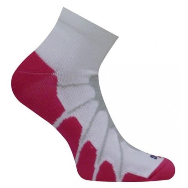 Sox Sox SS 4011 Sport Plantar Fasciitis Arch Support Ped Compression Socks; White-Fuchsia - Large - SS4011_W-FS_LG