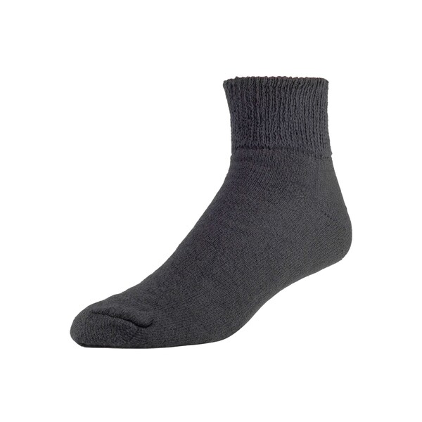 Railroad Sock King Size HealthTrak Therapeutic Quarter Socks, Size 12-15 M, Black, 3PK - 992K BK