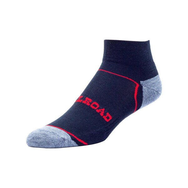 Railroad Sock Outdoor Quarter Socks, Size 6-12 M, Grey/Red, 2PK - OD211QUR