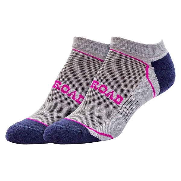 Railroad Sock Outdoor No Show Socks, Size 5-10 W/4-7.5 M, Navy/Pink, 2PK - OD291NSP