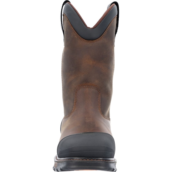 Durango Men's Waterproof Western Work Boot, 7.5 M, Steel Toe, 11 in H, Grizzly Brown, DDB0424 - DDB0424