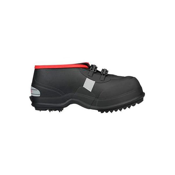 Tingley Winter-Tuff 2 Buckle Ice Traction 5" Overshoe, Mens Sz 8, Waterproof, Vulcanized Rubber, Blk - 4250.08