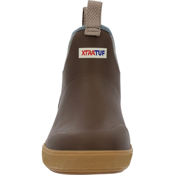 Xtratuf Men's Ankle Deck Boot, 11 M, Leather, 6 in H, Brown - XMABV900
