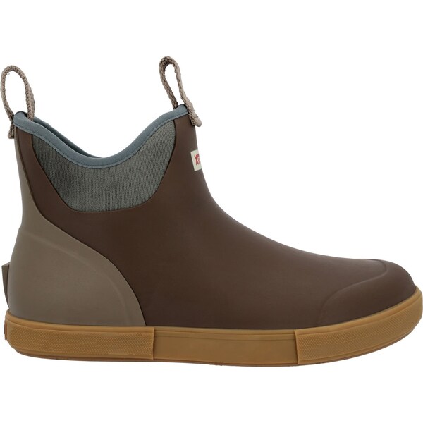 Xtratuf Men's Ankle Deck Boot, 11 M, Leather, 6 in H, Brown - XMABV900