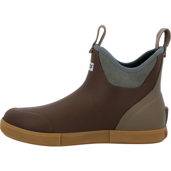 Xtratuf Men's Ankle Deck Boot, 11 M, Leather, 6 in H, Brown - XMABV900