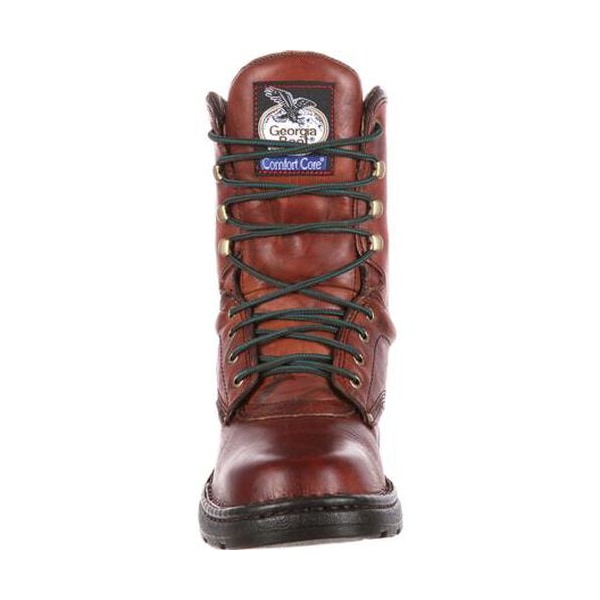 Georgia Boot Eagle Light, Men's Work Boot, 12 M, Leather, 8 in Height, Russet Wildwood - G8083