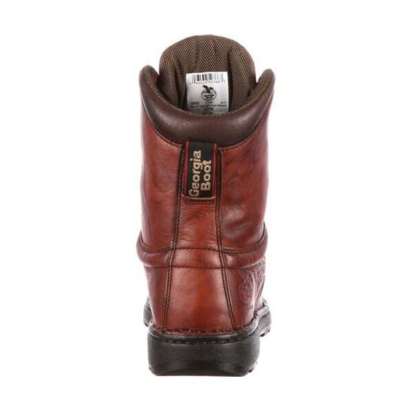 Georgia Boot Eagle Light, Men's Work Boot, 12 M, Leather, 8 in Height, Russet Wildwood - G8083