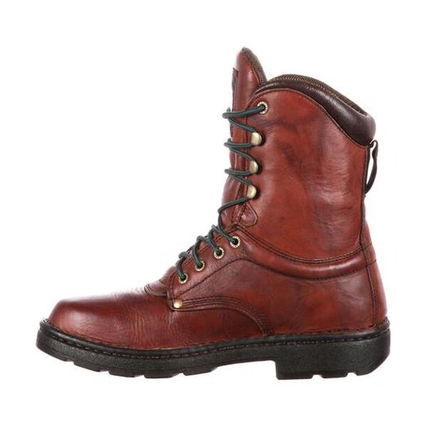 Georgia Boot Eagle Light, Men's Work Boot, 12 M, Leather, 8 in Height, Russet Wildwood - G8083
