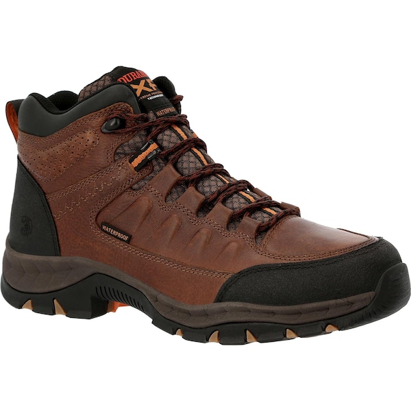 Durango Men's Waterproof Hiker Boot, 10 M, Leather, 5 in H, Matte Black Pirarucu - DDB0364