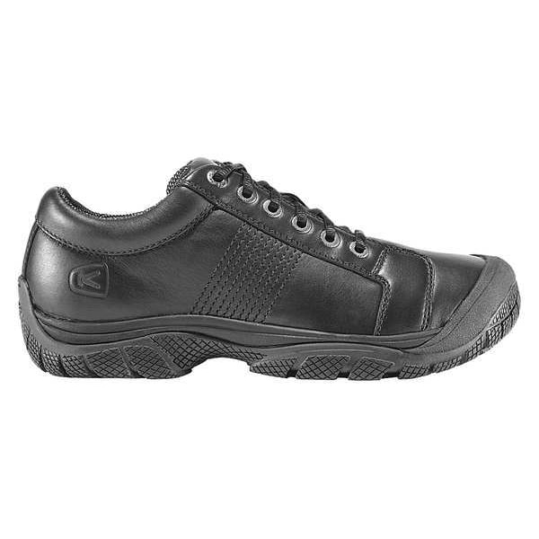 Keen PTC Oxford, Men's Athletic Shoe, 8.5 D, Leather, 2 3/4 in Height, Black - 1006980