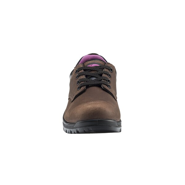 Avenger Safety Footwear Women Composite Toe FOREMAN OXFORD CT, WOMENS PR, Brown, 8.5, Wide - A7164-8.5W