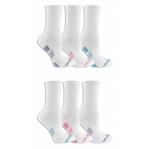 Fruit Of The Loom Socks, 8-1/2" H, Womens, Size S, PK6 - FRW10118C6CC001
