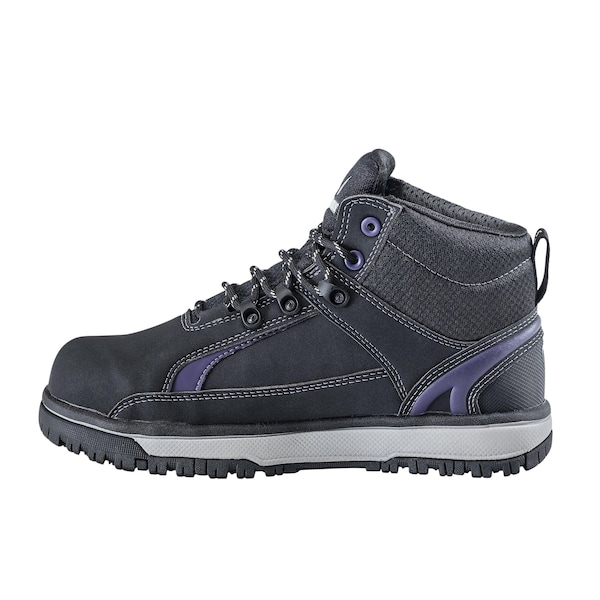 Nautilus Safety Footwear Women Aluminum Toe Size 8 URBAN AT, WOMENS PR, Black, Purple, 8, Medium - N1471-8M