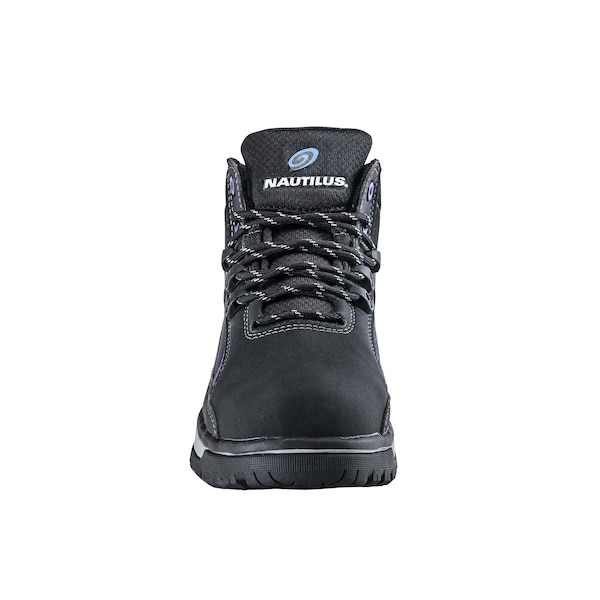 Nautilus Safety Footwear Women Aluminum Toe Size 8 URBAN AT, WOMENS PR, Black, Purple, 8, Medium - N1471-8M