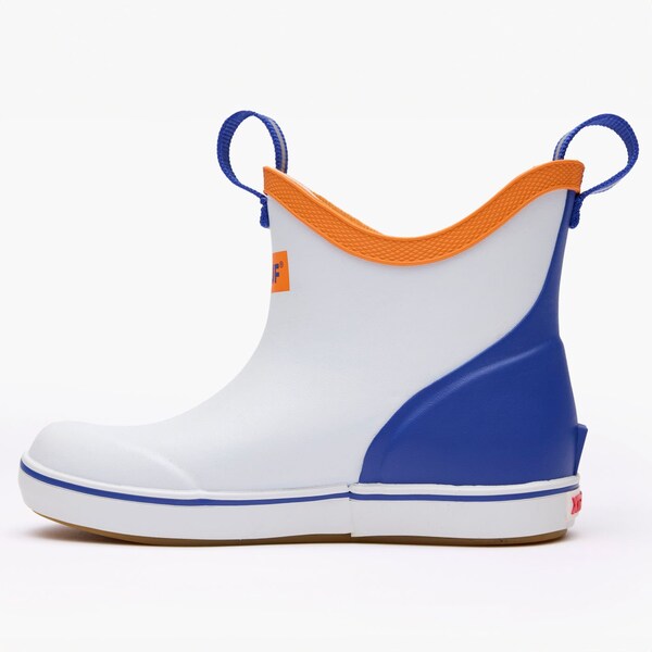Xtratuf Youth Ankle Boot, Plain Toe Toe, 6 in Height, White Multi Blue, 4 - XKAB100Y
