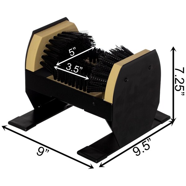 Gardenised Deluxe Metal and Plastic Frame Shoe Cleaner and Boot Scraper, Portable or Floor-Mounted - QI004729