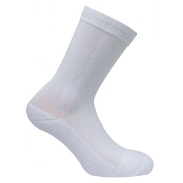 Caresox CSD 0356 Dress Classic Crew Compression Drystat Socks- White - Large - CSD0356_W_LG