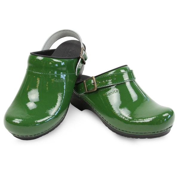 Sanita ESTELLE Women's Open Back Clog in Green, Size 6.5-7, PR - 470638-025-38