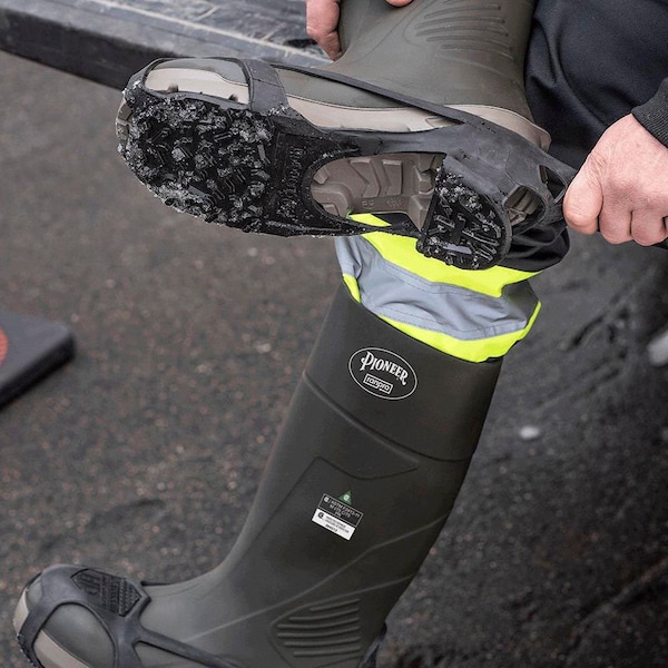 Due North Heavy Duty Traction Aid, Ice Traction Device, Rubber, Tungsten Carbide Spikes, Unisex, Size XL - V3550570-XL