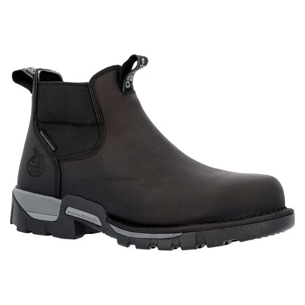 Georgia Boot Men's Waterproof Chelsea Work Boot, 9.5 M, Steel Toe, 5 in H, Black, GB00563 - GB00563  M  095