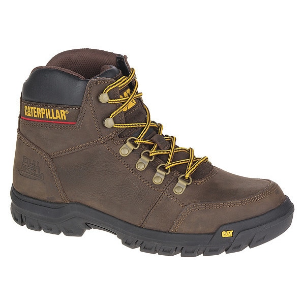 Cat Footwear Outline, Men's Work Boots, 12 M, Leather, Seal Brown - P74087