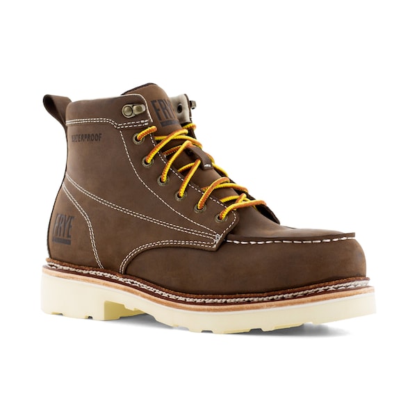 Frye Supply Mens Dark Brown Steel Toe 6 in Waterp, 9.5 W, 5 H, Dark Brown - FR40301