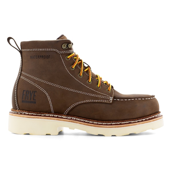 Frye Supply Mens Dark Brown Steel Toe 6 in Waterp, 9.5 W, 5 H, Dark Brown - FR40301
